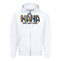 White this mama loves her puzzle Zipper Hoodie - MaliasSmallBusiness