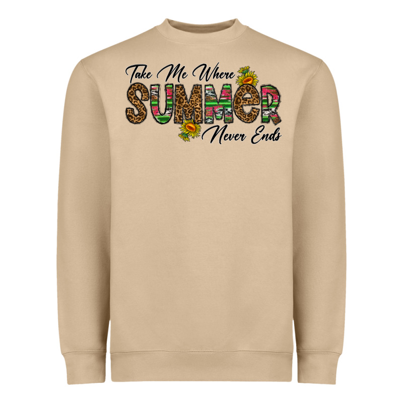 Take Me Where Summer Never Ends Heavyweight Sweatshirt by CowhideDigitalArt | Teevron