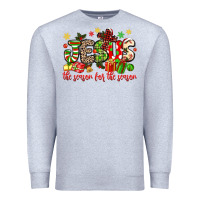 Heather Grey jesus the reason for the season Premium Sweatshirt - MaliasSmallBusiness