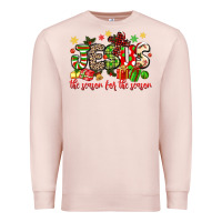Pale Pink jesus the reason for the season Premium Sweatshirt - MaliasSmallBusiness
