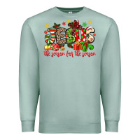Seafoam jesus the reason for the season Premium Sweatshirt - MaliasSmallBusiness