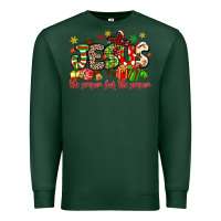 Sports Green jesus the reason for the season Premium Sweatshirt - MaliasSmallBusiness