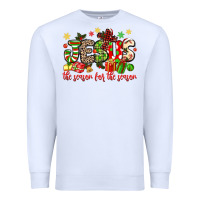 White jesus the reason for the season Premium Sweatshirt - MaliasSmallBusiness