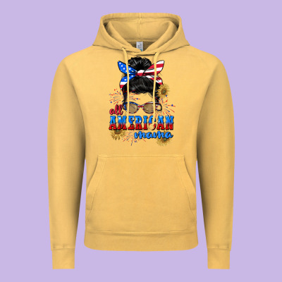 All American Mama 4th Of July Vintage Hoodie Designed By Cowgirlartshop