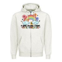 Oatmeal Heather gay pride Zipper Hoodie - MaliasSmallBusiness