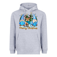 Heather Grey merry christmas gnome Heavyweight Hoodie - MaliasSmallBusiness