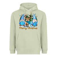 Matcha merry christmas gnome Heavyweight Hoodie - MaliasSmallBusiness