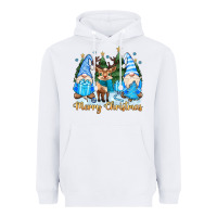 White merry christmas gnome Heavyweight Hoodie - MaliasSmallBusiness