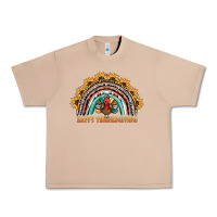 Burro happy thanksgiving rainbow Urban Heavy Tee - BarkalooDesign