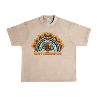 French Oak happy thanksgiving rainbow Urban Heavy Tee - BarkalooDesign