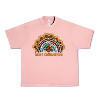 Salmon happy thanksgiving rainbow Urban Heavy Tee - BarkalooDesign
