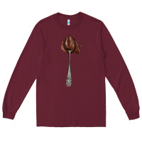 Burgundy spoon with chocolate Long Sleeve Tee - AdoDesignShop