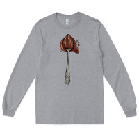 Heather Grey spoon with chocolate Long Sleeve Tee - AdoDesignShop