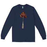 Navy spoon with chocolate Long Sleeve Tee - AdoDesignShop