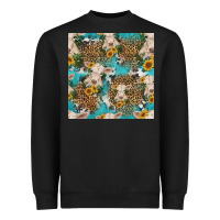 Black charolais cow and sunflowers seamless pattern Heavyweight Sweatshirt - HRA Design Shop