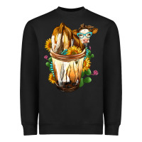 Black simmental cow bobba cup Heavyweight Sweatshirt - FaDigitalArtStudio