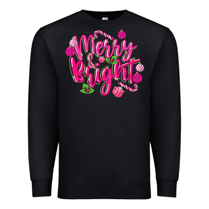 Merry And Bright Premium Sweatshirt by MaliasSmallBusiness | Teevron