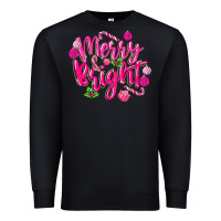Black merry and bright Premium Sweatshirt - MaliasSmallBusiness