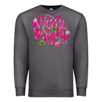 Charcoal Heather merry and bright Premium Sweatshirt - MaliasSmallBusiness