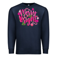 Navy merry and bright Premium Sweatshirt - MaliasSmallBusiness