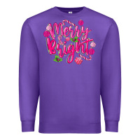 Purple merry and bright Premium Sweatshirt - MaliasSmallBusiness
