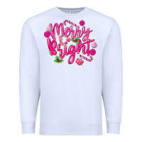 White merry and bright Premium Sweatshirt - MaliasSmallBusiness
