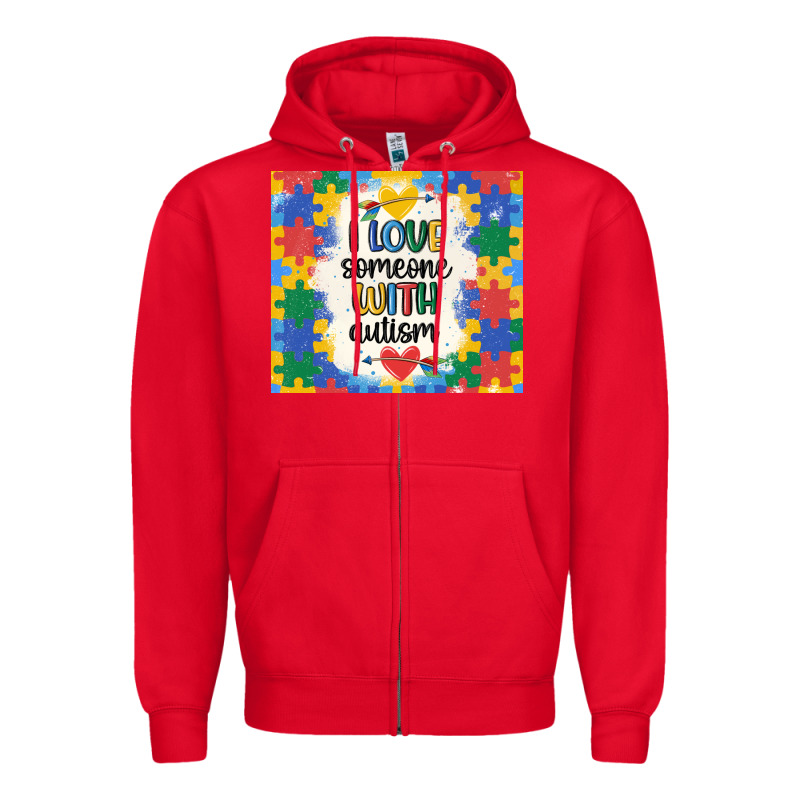 ı Love Someone With Autism Zipper Hoodie by MaliasSmallBusiness | Teevron