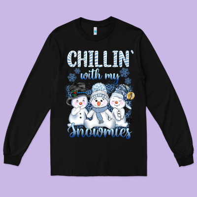 Chillin  With My Sowmies Long Sleeve Tee Designed By Adodesignshop