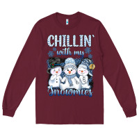 Burgundy chillin  with my sowmies Long Sleeve Tee - AdoDesignShop