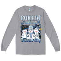 Heather Grey chillin  with my sowmies Long Sleeve Tee - AdoDesignShop