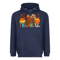 Navy thankful Heavyweight Hoodie - MaliasSmallBusiness