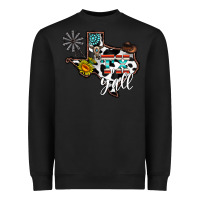 Black tx yall western Heavyweight Sweatshirt - CowhideDigitalArt