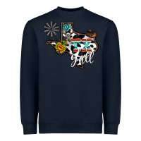 Navy tx yall western Heavyweight Sweatshirt - CowhideDigitalArt