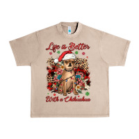 French Oak christmas life is better with a chihuahua Urban Heavy Tee - JahusDesignShop