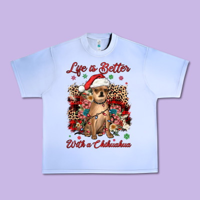 Christmas Life Is Better With A Chihuahua Urban Heavy Tee Designed By Jahusdesignshop