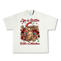 Pistachio christmas life is better with a chihuahua Urban Heavy Tee - JahusDesignShop