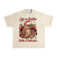 Sandshell christmas life is better with a chihuahua Urban Heavy Tee - JahusDesignShop