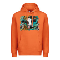 Carrot holstein cow leopard and western background Premium Hoodie - BarkalooDesign