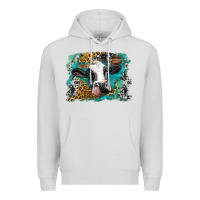 Dove Grey holstein cow leopard and western background Premium Hoodie - BarkalooDesign