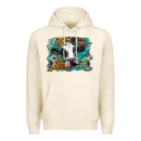 Tofu holstein cow leopard and western background Premium Hoodie - BarkalooDesign