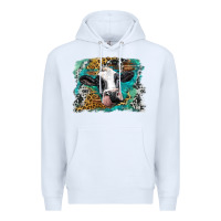White holstein cow leopard and western background Premium Hoodie - BarkalooDesign
