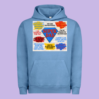Super Dad Urban Hoodie Designed By Tumblerdesignbyshophia