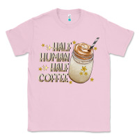 Bubblegum Pink Half Human Half Coffee Classic Tee - CowhideDigitalArt