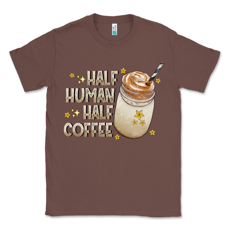 Half Human Half Coffee Classic Tee by CowhideDigitalArt | Teevron