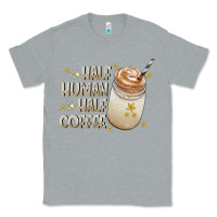 Heather Grey Half Human Half Coffee Classic Tee - CowhideDigitalArt