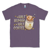 Lavender Half Human Half Coffee Classic Tee - CowhideDigitalArt