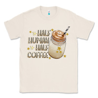 Natural Half Human Half Coffee Classic Tee - CowhideDigitalArt