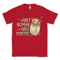 Red Half Human Half Coffee Classic Tee - CowhideDigitalArt