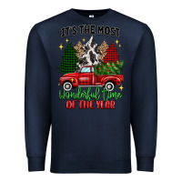 Navy its the most wonderful time of the year Premium Sweatshirt - MaliasSmallBusiness