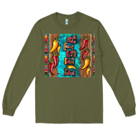 Army Green fiesta with pepper Long Sleeve Tee - Artiststas